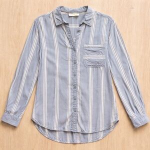 BeachLunchLounge Blue Striped Button Down | Size XS